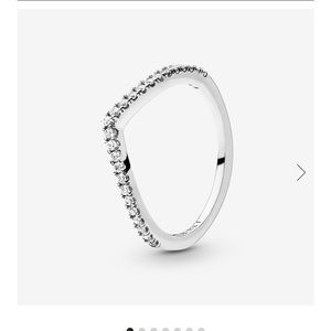 Pandora Sparkling Wishbone Ring